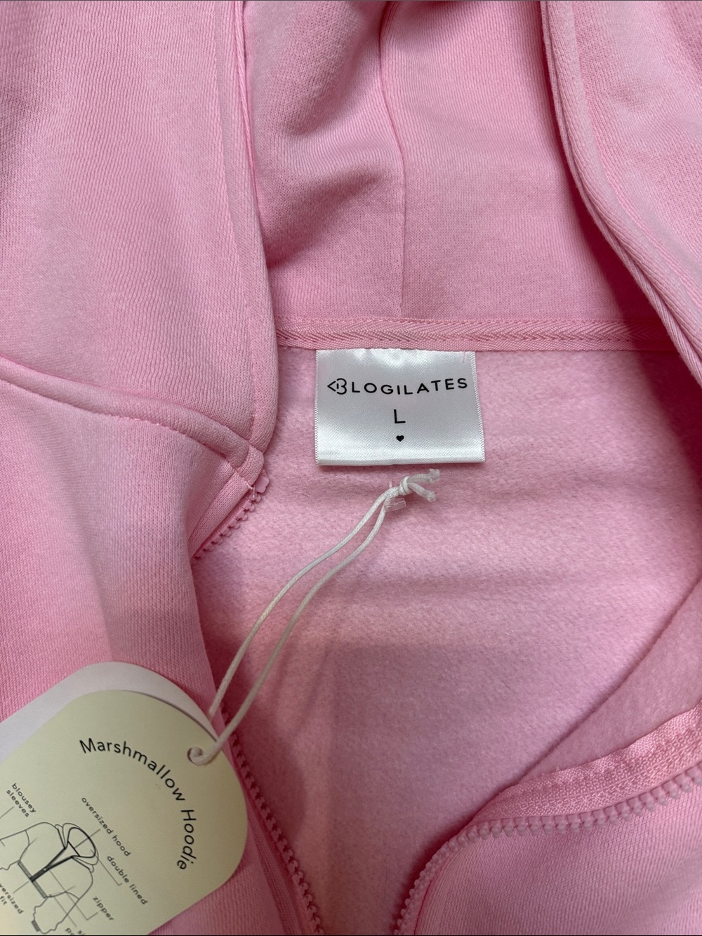 Women's Blogilates Pink Zip-Up Hoodie - Picture 2 of 3
